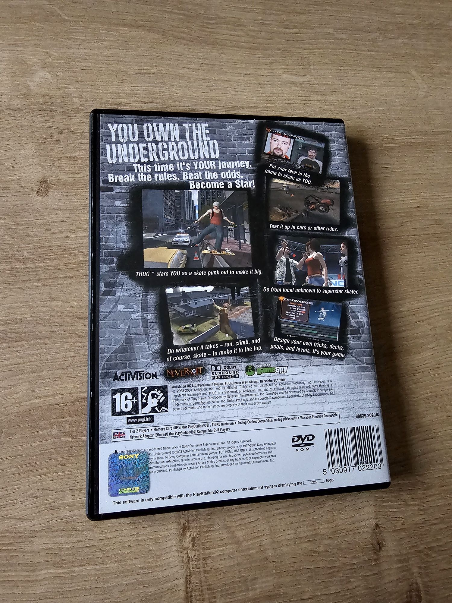 Tony Hawk's Underground Playstation 2 PS2 gra