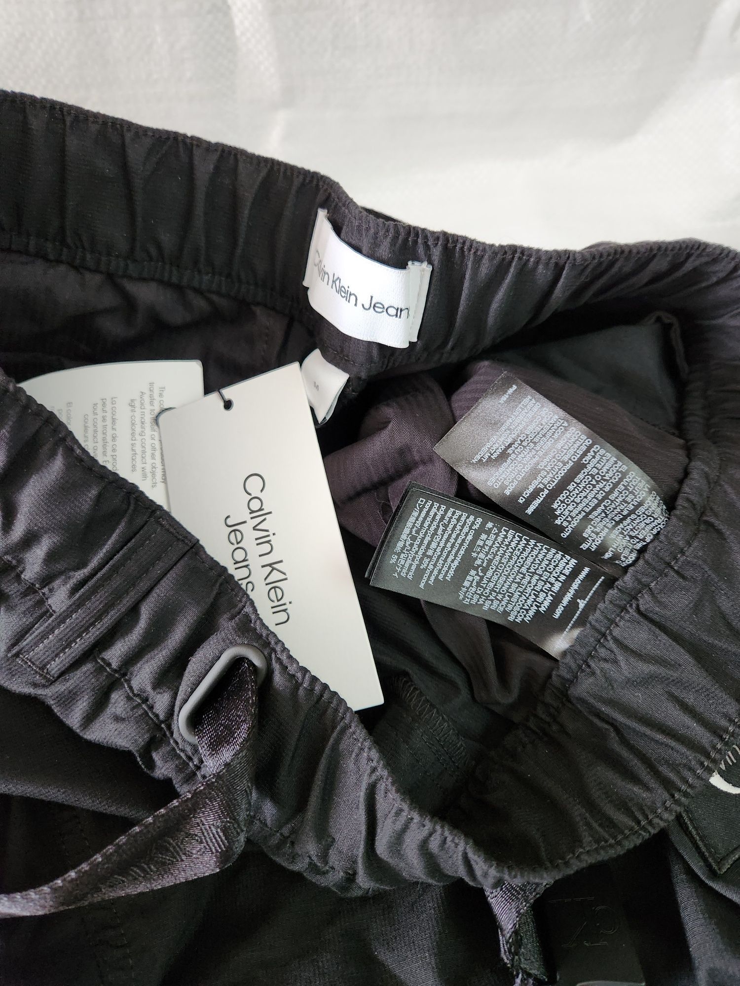 Spodnie Calvin Klein CK, bojówki, czarne, rozmiar M