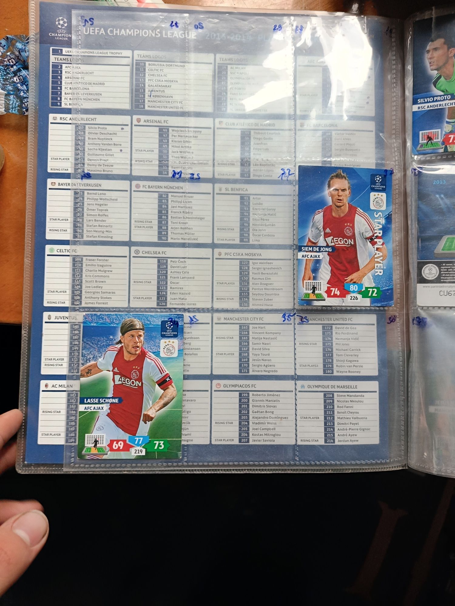 Champions leage panini 2014 karty