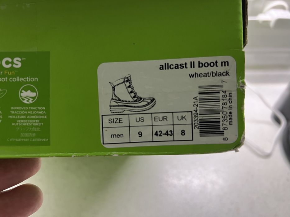 Crocs allcast ll boot m ботинки мужские 42-43