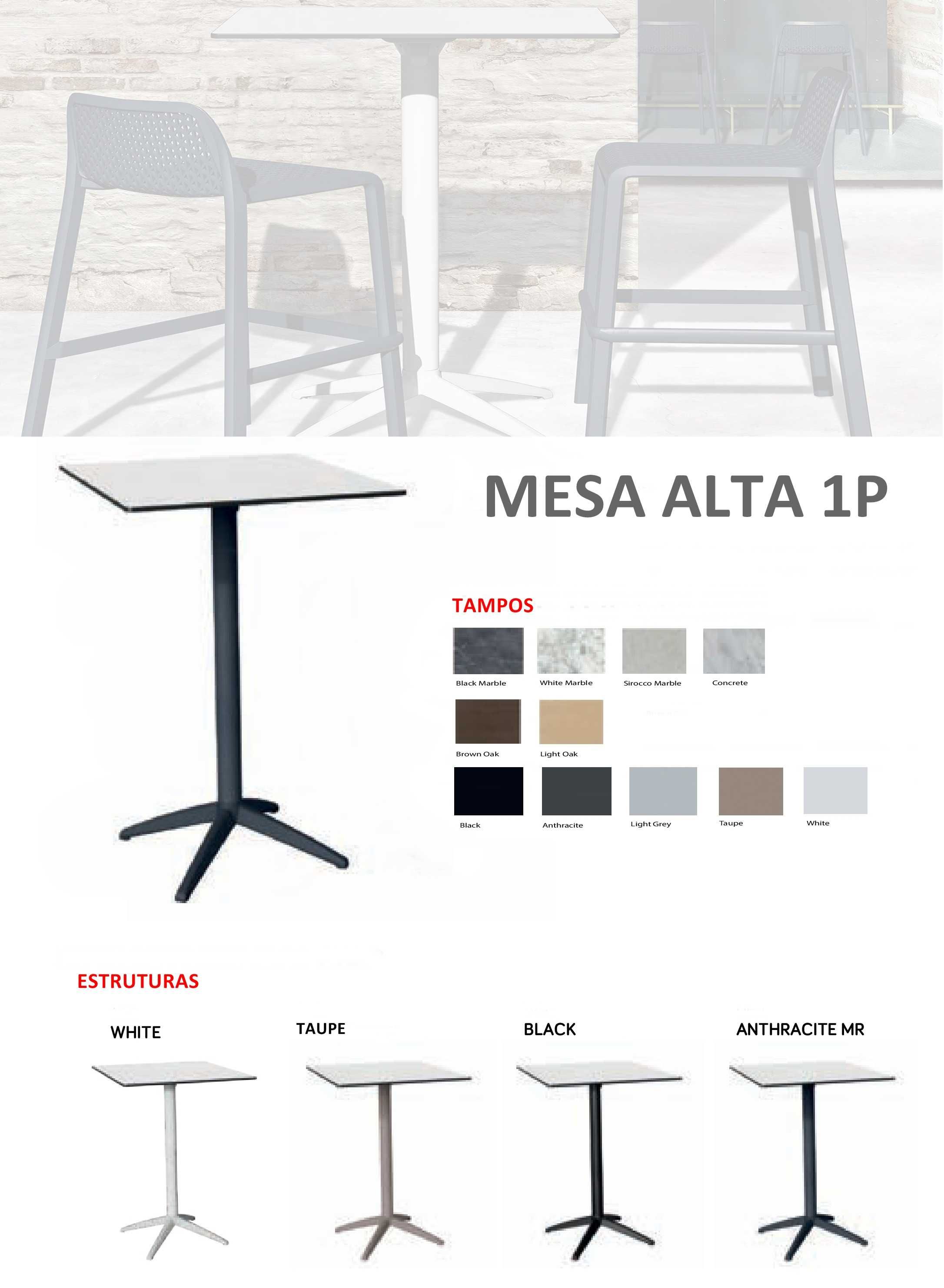 Cadeiras e Mesas Altas (Outdoor/Bar)