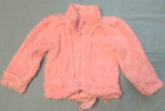 Шуба - курточка на девочку  Шикарная розовая шуба. см мерочки