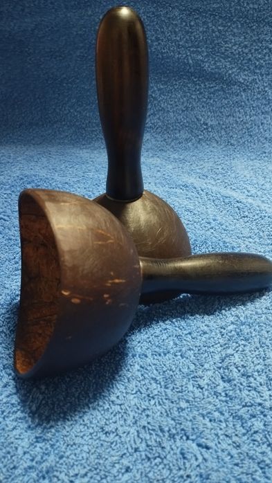 Массажные радиусные кокосовые чаши с ручкой