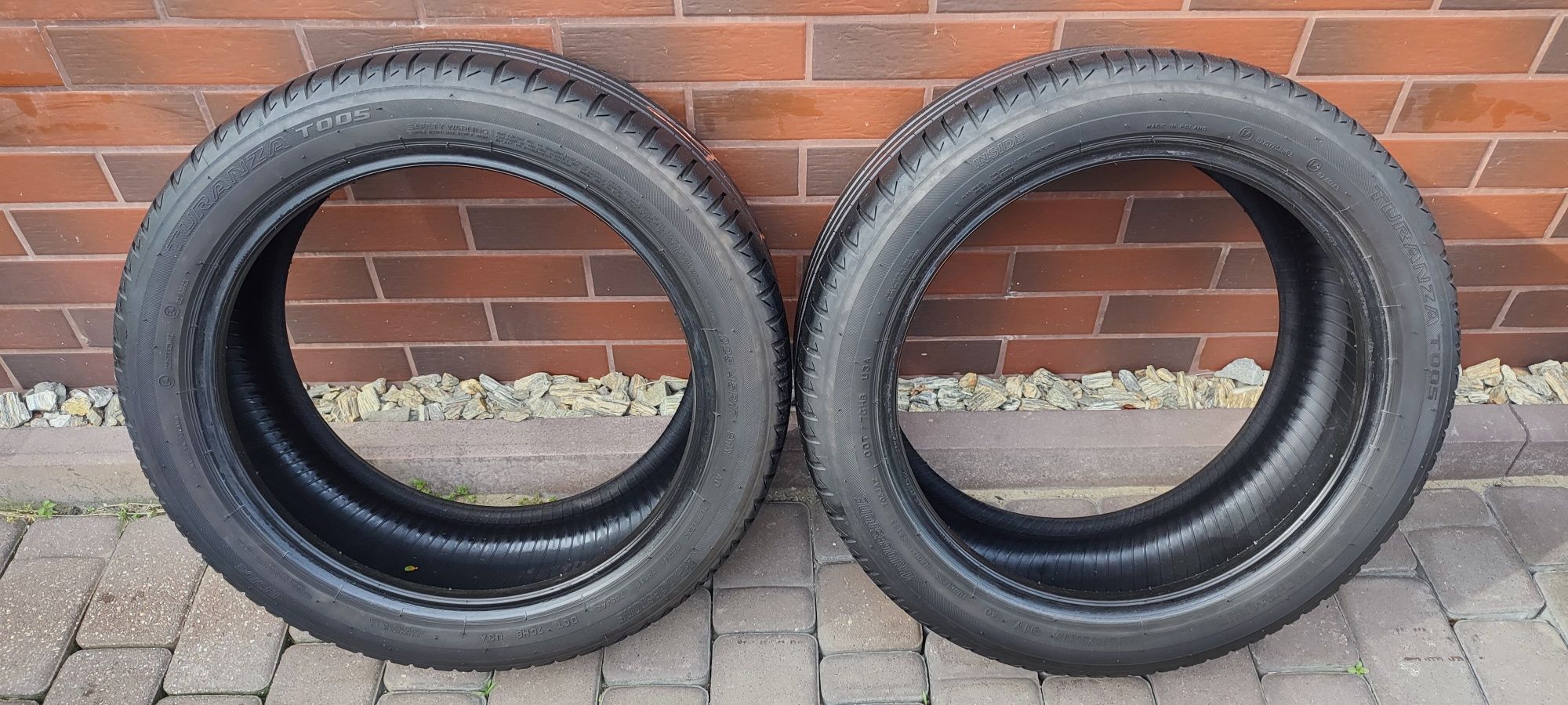 2 x Bridgestone Turanza T005 225/45 R17 91 Y