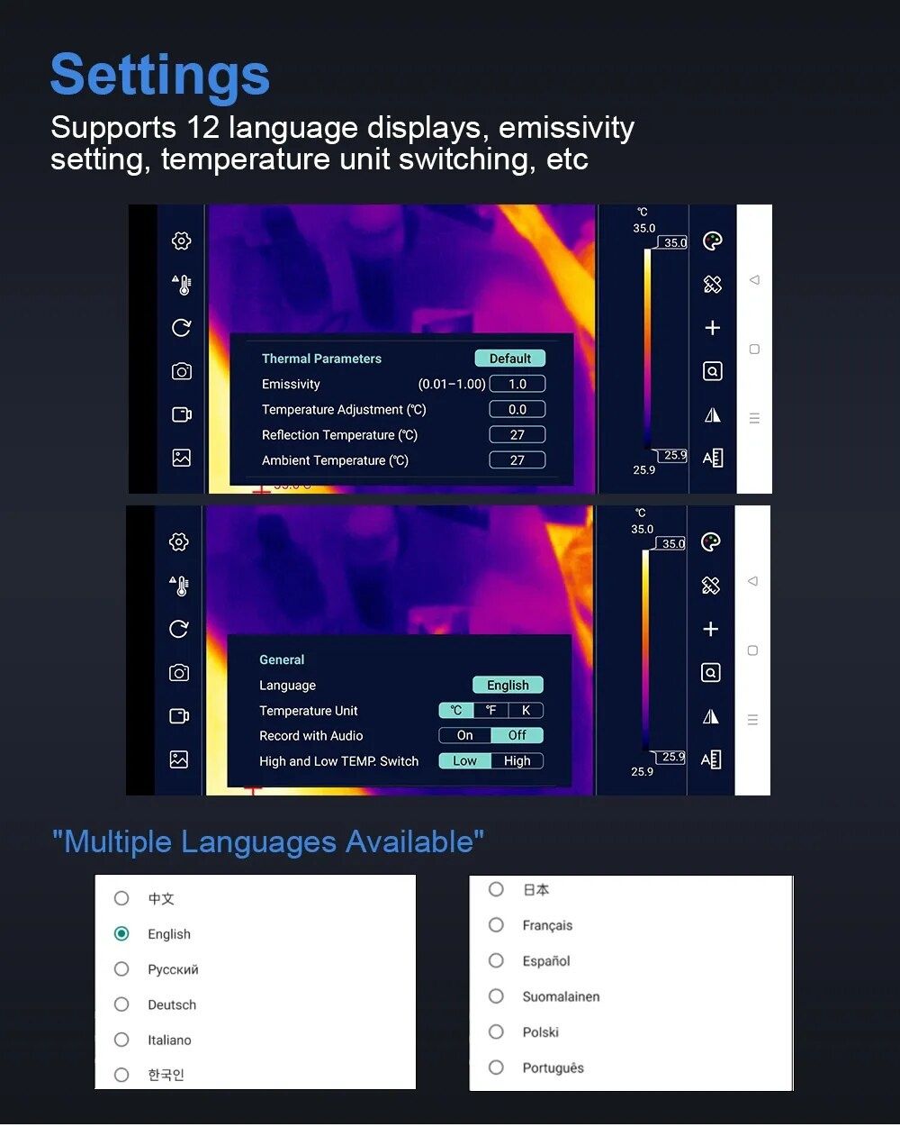 Тепловезійна android камера тепловізор TOOLTOP T7 256*192 type C