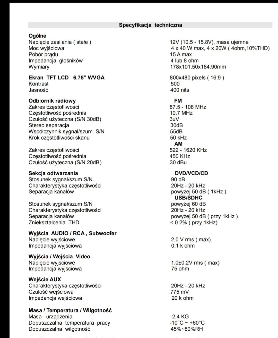 Stacja multimedialna GMS 6618