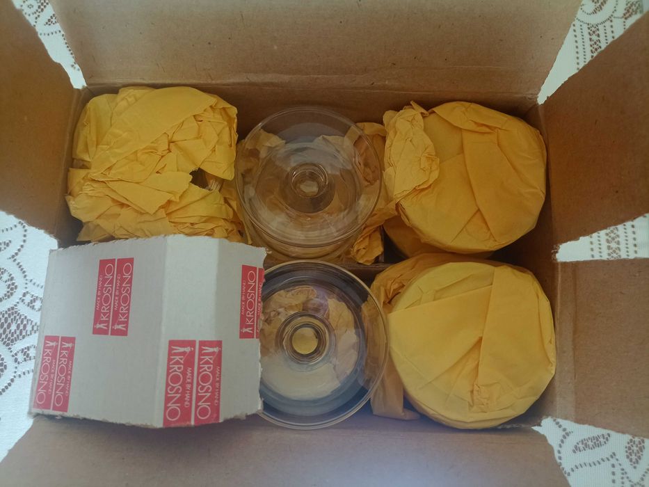 Kieliszki do koniaku kryształowe 1000 PRL nowe