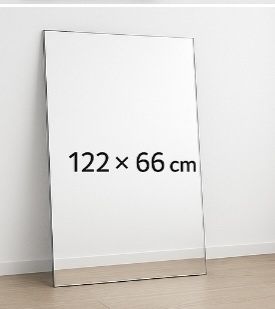 Lustro 122×66 cm, 4 mm – z folią bezpieczeństwa (Safety Back), nowe