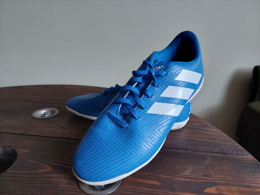 Buty halowe halowki Adidas niebieskie