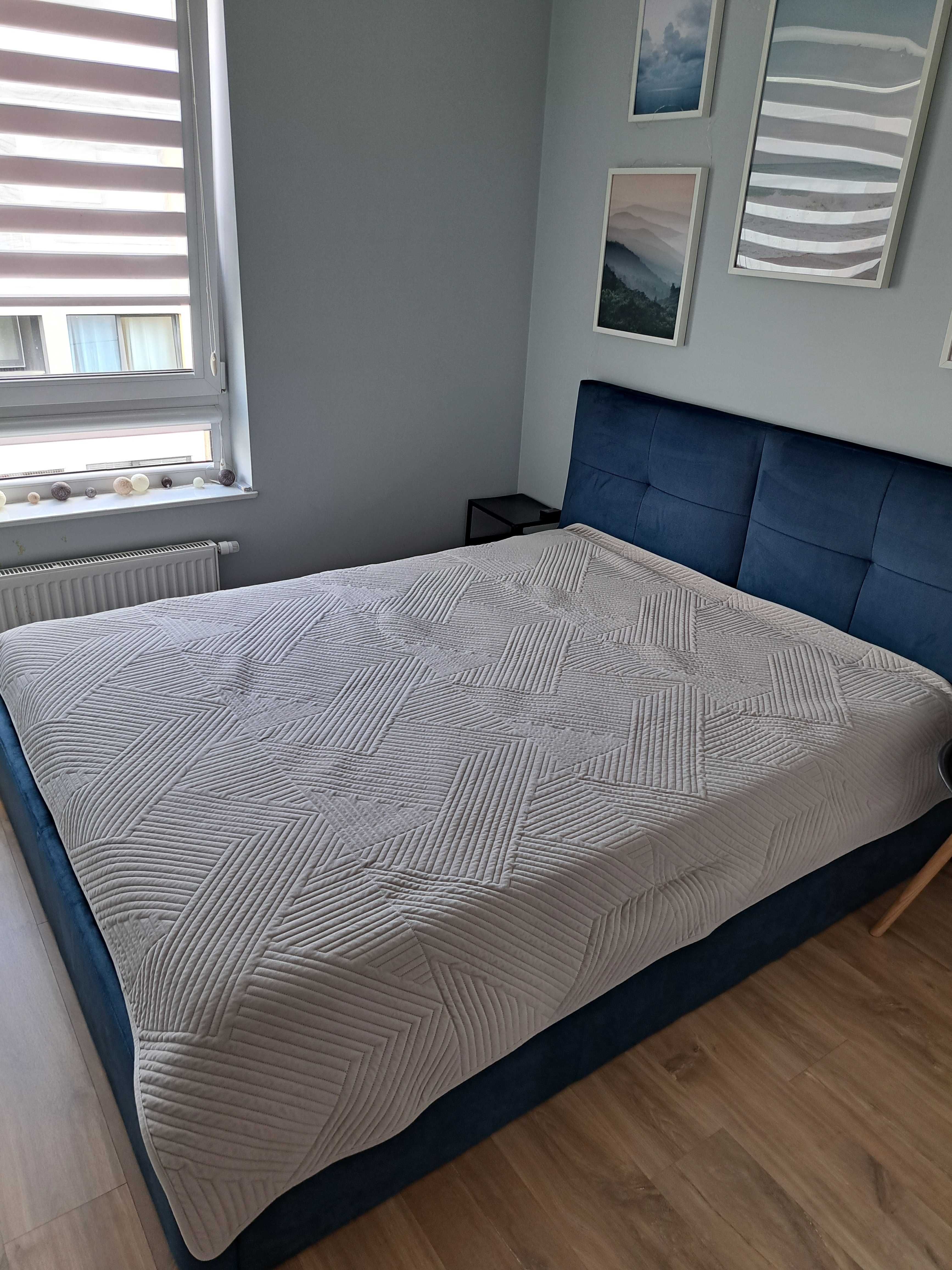 Nowoczesne Podwójne Łóżko Tapicerowane z Pojemnikiem 160x200