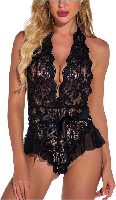 Nowa bielizna jednoczęściowa / koronkowa / body / czarna "S" !2299!