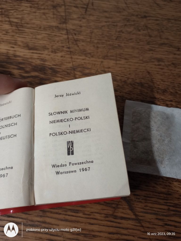 Słownik minimum polsko-niemieckie,  niemiecko-polski, 1967rw
