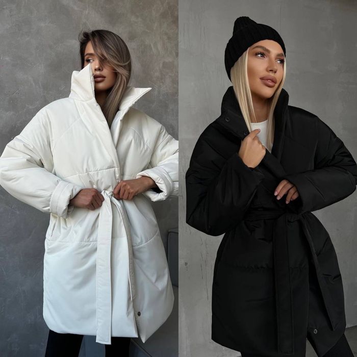 Жіноча Зимова куртка ремень йде у комплекті