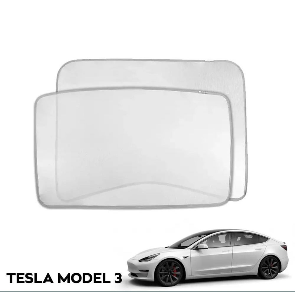 Сонцезахисні шторки на дах, панорама, Tesla Model 3 2017-2023