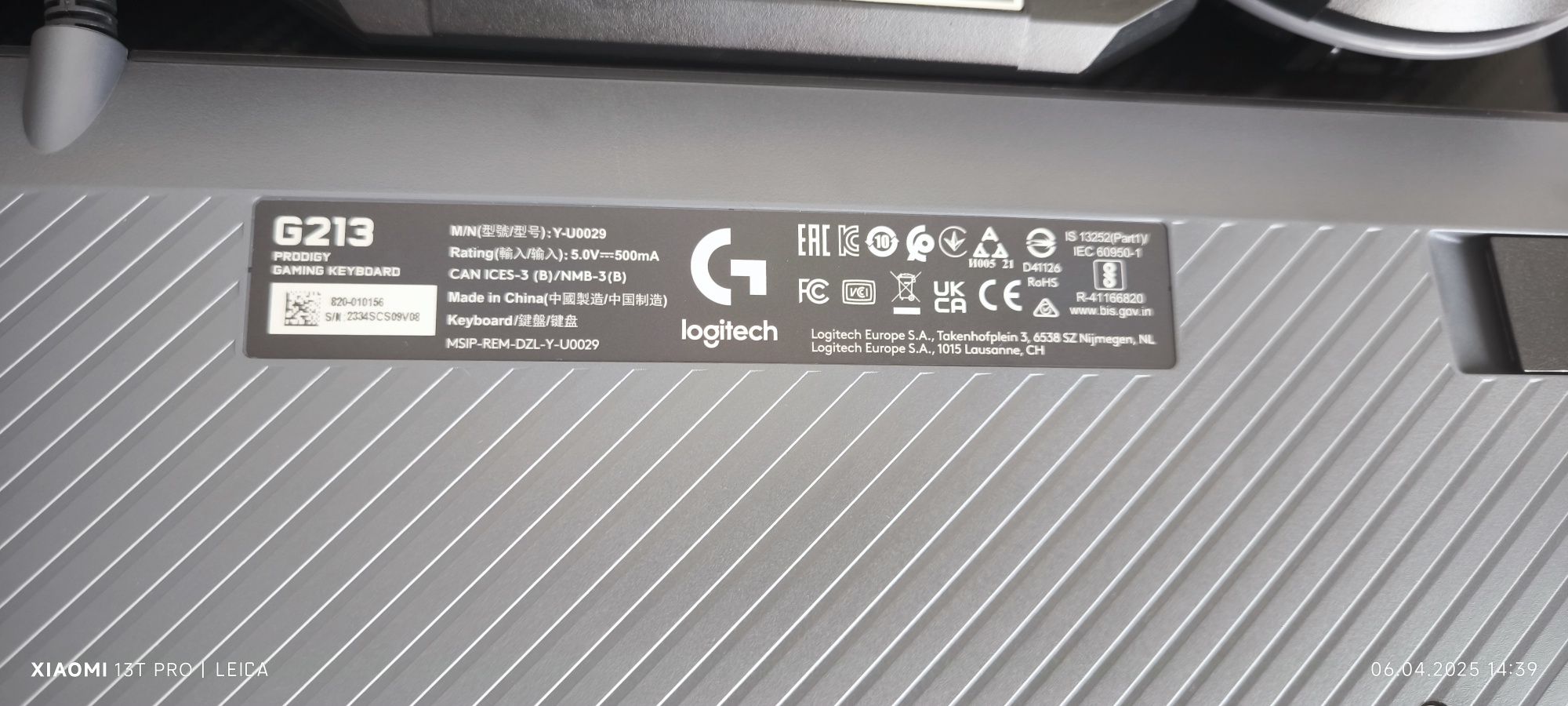 Клавіатура ігрова Logitech G213 Prodigy Gaming Keyboard USB
