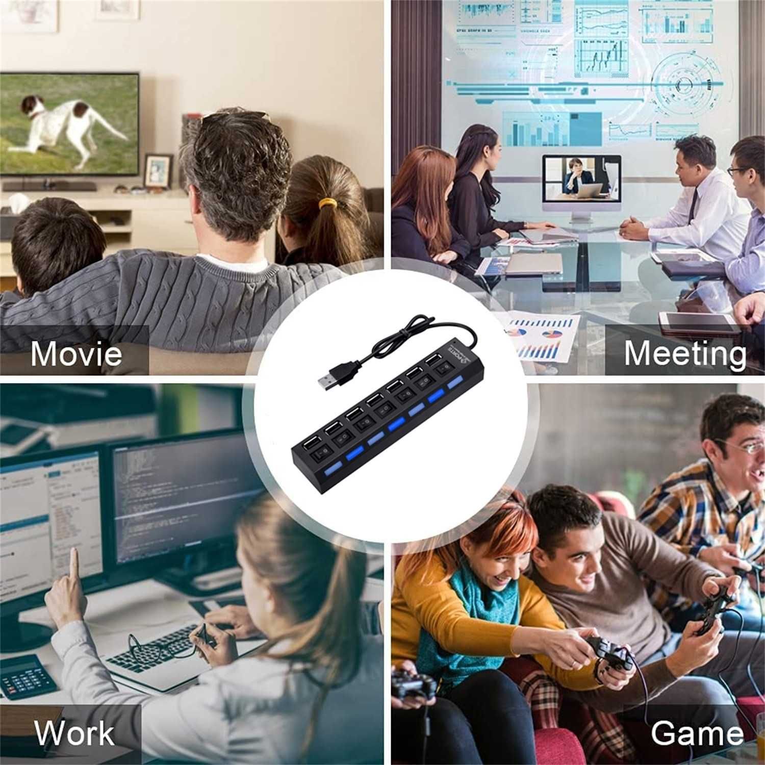 Hub USB 7 Portow