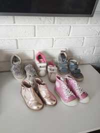 Buty 22 zestaw butów buciki wiosenne adidasy trzewiki trampki różowe