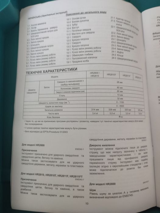 Перфоратор Makita HR 2810