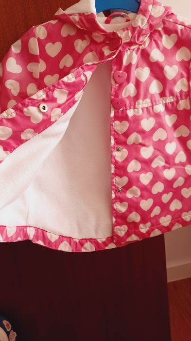 Parka de menina com capuz tam 18/24