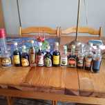 buteleczki z alkoholem retro kolekcjonerskie PRL