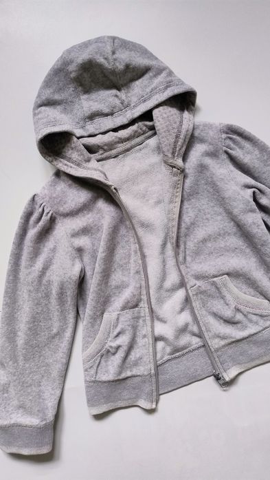 Girl2Girl szara bluza z kapturem dla dziewczynki r. 110cm