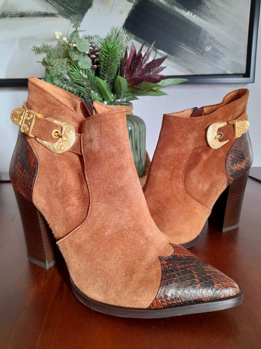 Botas em Pele e Camurça, 36 | Fabrico Português