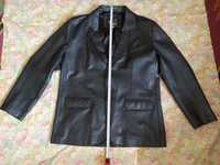 Кожанный пиджак,фирмы Real Leather,чёрного цвета, натуральная кожа