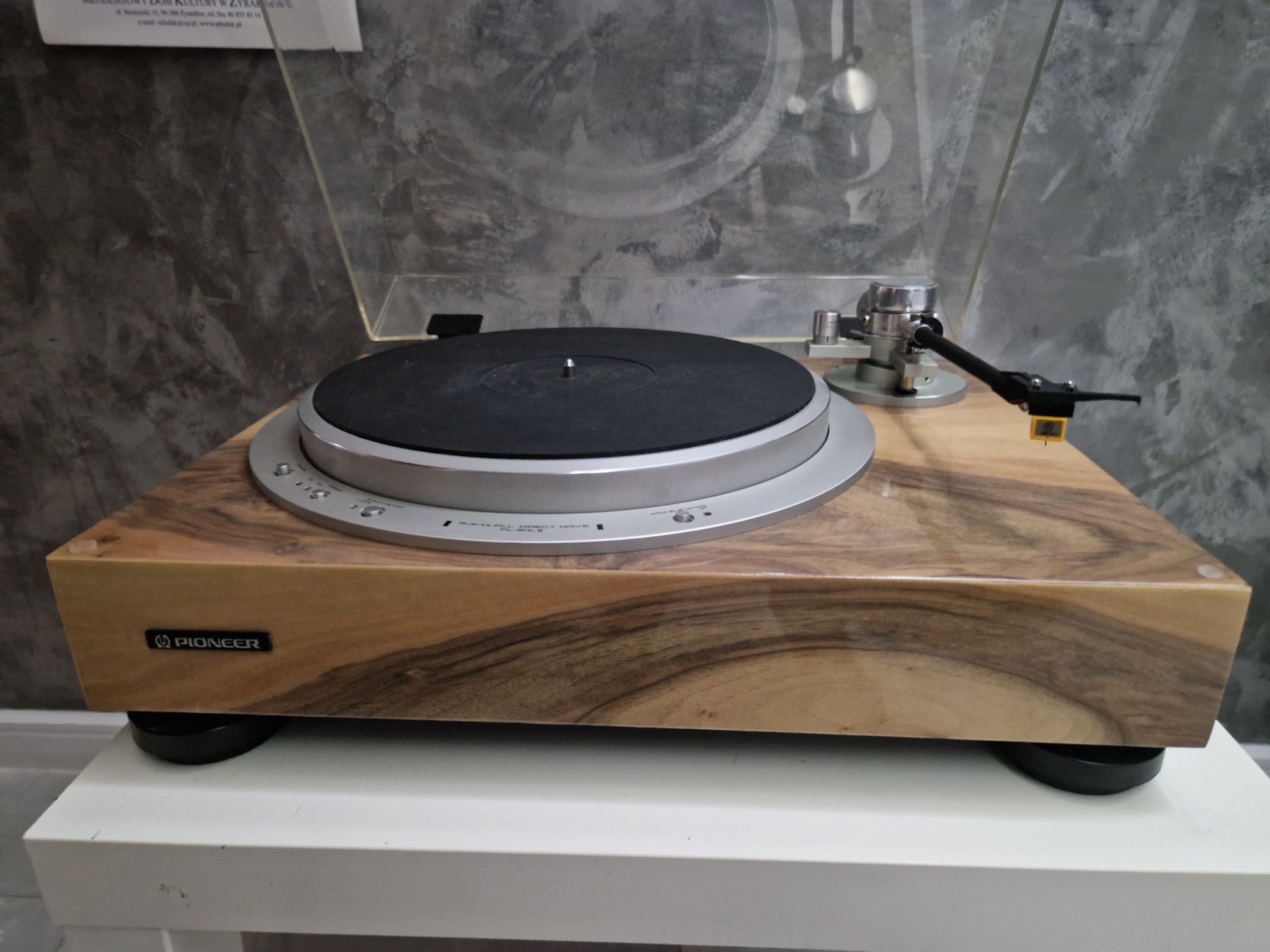 Gramofon pioneer PL 50ll w pìęknym drewnianym naturalnym fornirze