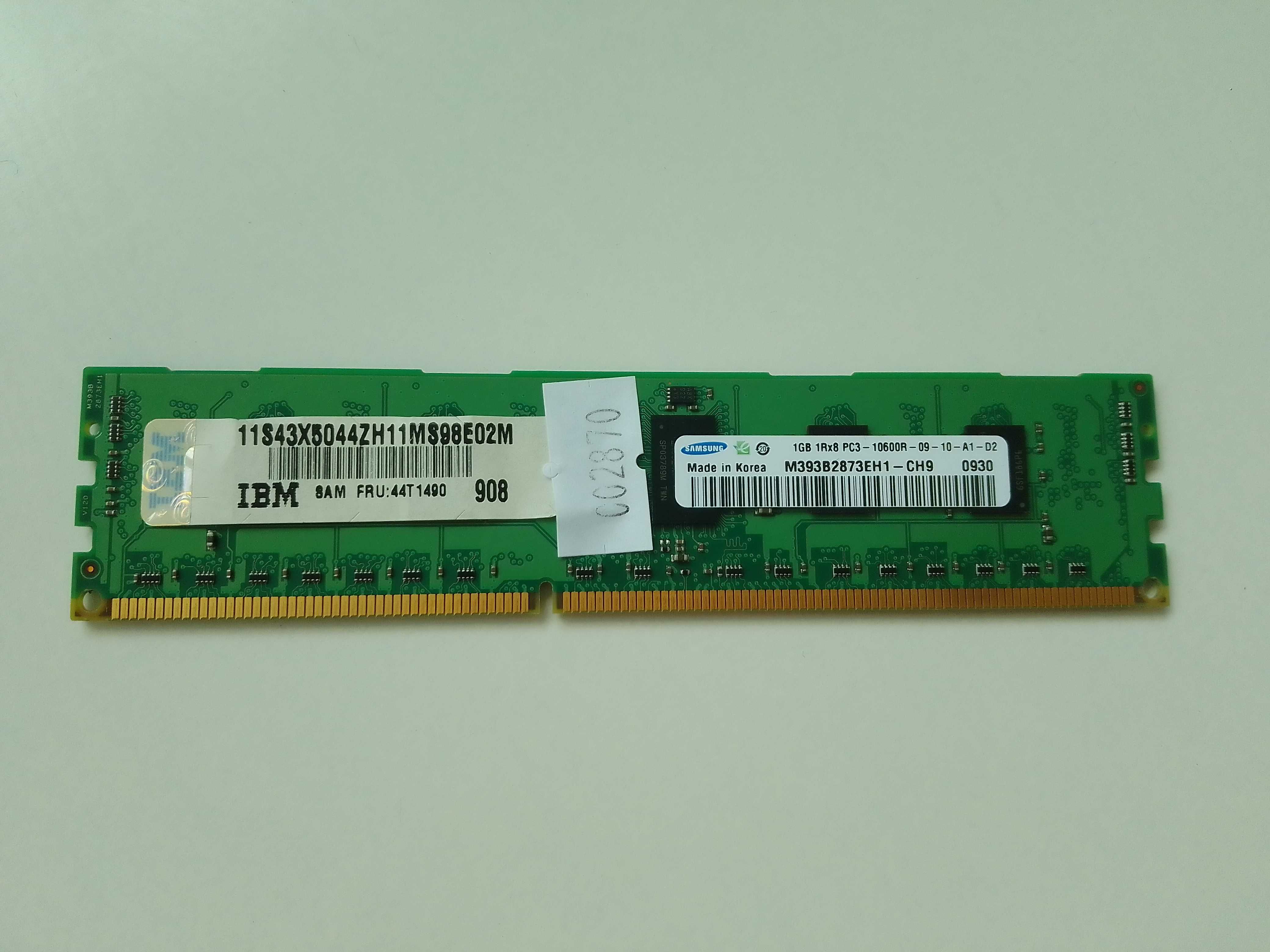Pamięć RAM  Samsung 393B2873EH1 1GB 1Rx8 PC3-10600R (002870)