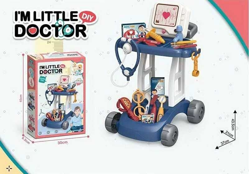 Набір лікаря 8837 столик, ЕКГ, звук, світло, тече вода, аксесуари