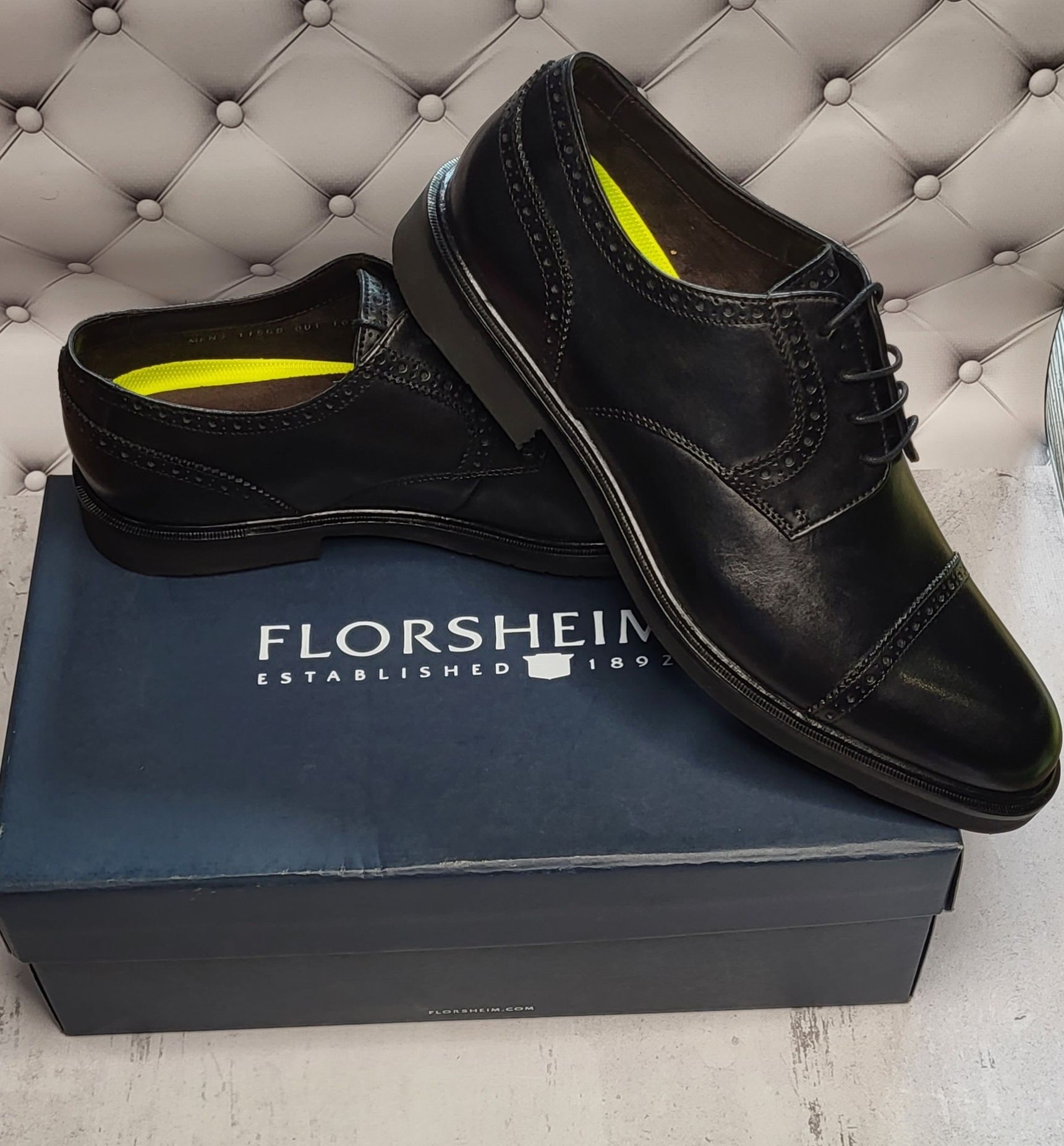 Новые. Мужские кожаные туфли Florsheim Cleveland Black, размер 43,5