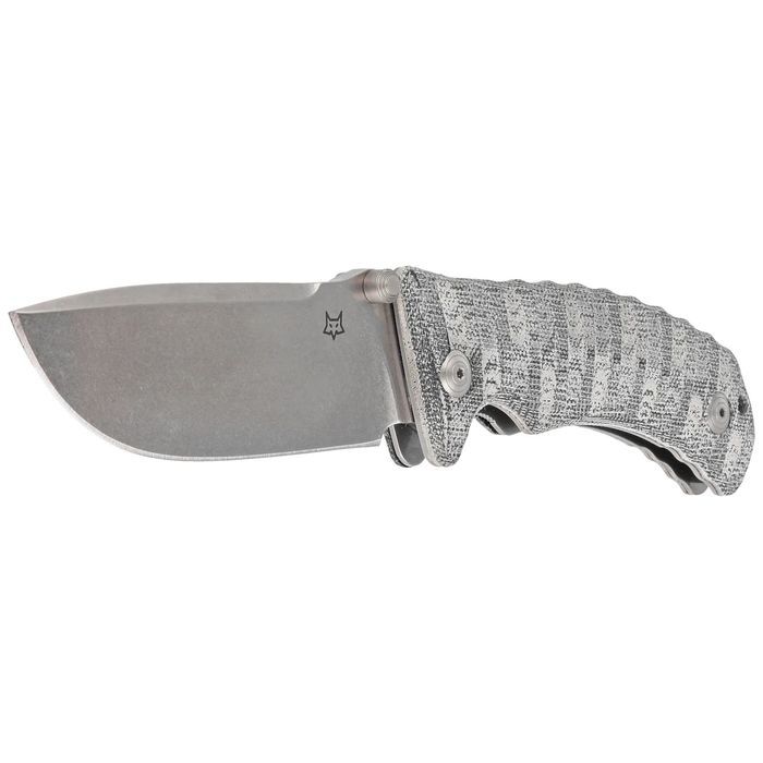 Nóż Fox Pro Hunter Black Yute Micarta, Stonewashed N690Co (FX-130 MBSW