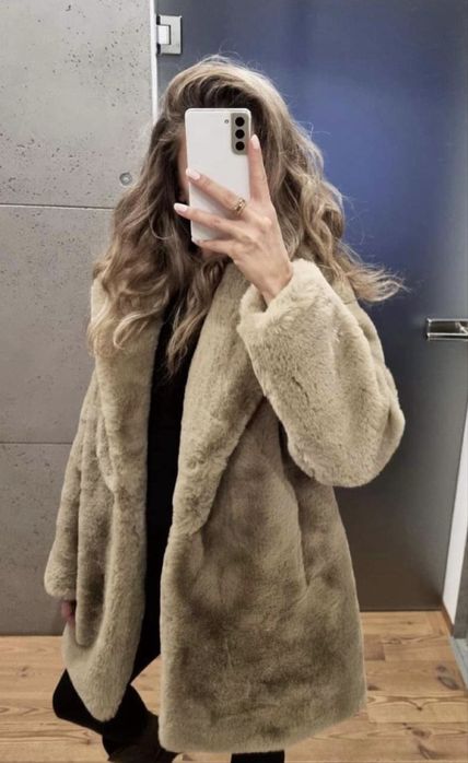 Zara futro nowe płaszcz futerko XS-S