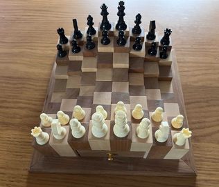 szachy trójwymiarowe 3d unikat