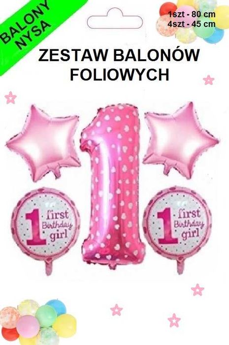 Balony na Roczek zestaw