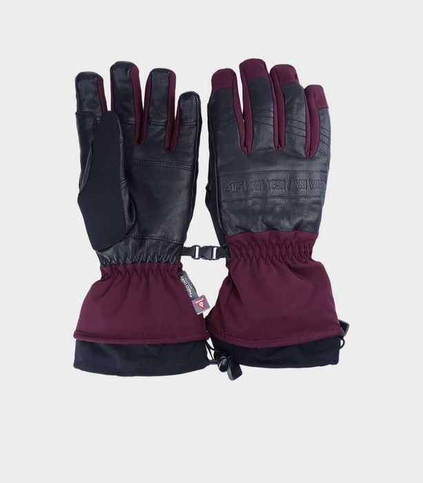 Rękawice narciarskie snowboardowe Skórzane Premium 4F Primaloft męskie