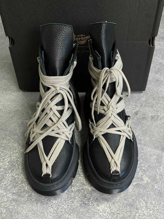 Rick Owens Dr.Martens Mega Lace Boot черевики чорні DRKSHDW ботинки