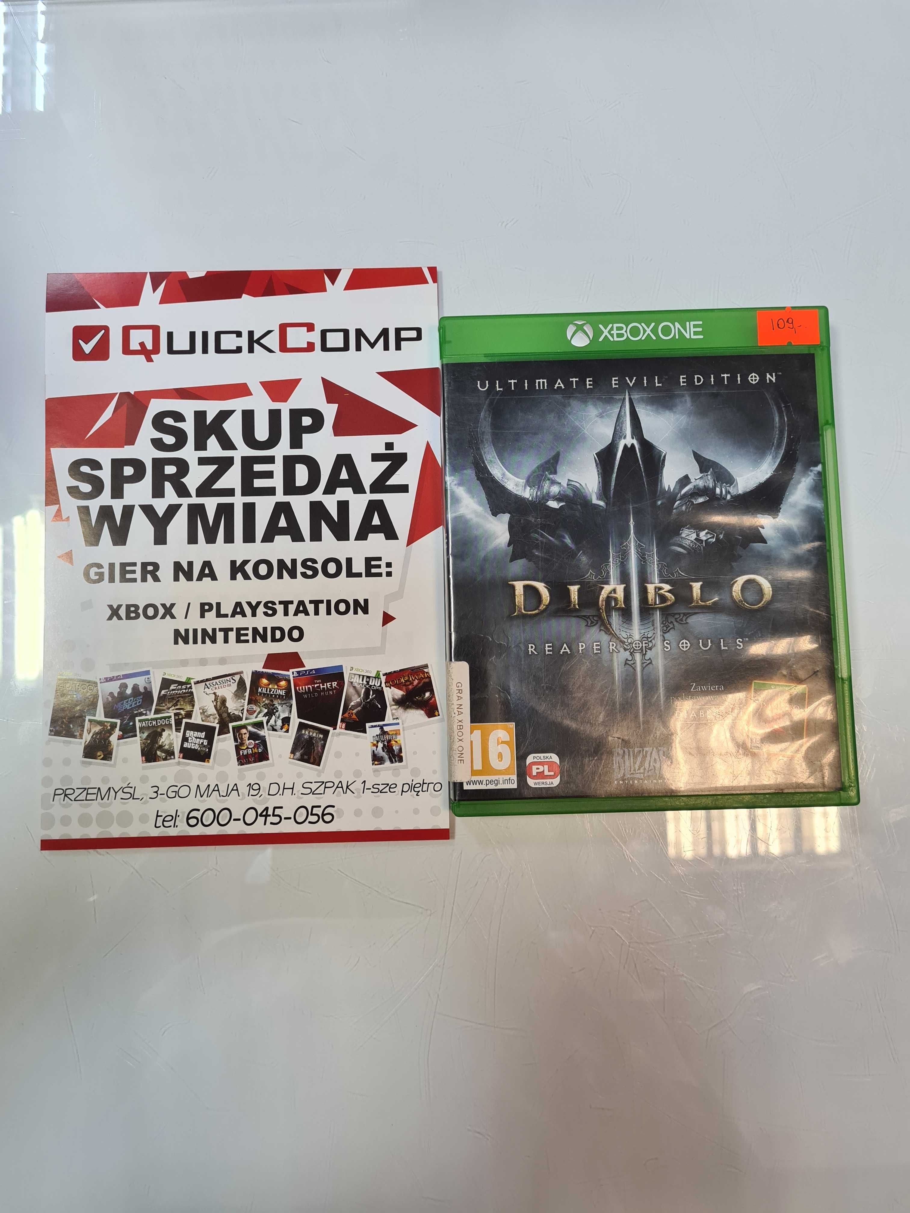 Gra XBOX ONE / X Series Diablo 3 Reaper of Souls III Gwarancja 1 Rok