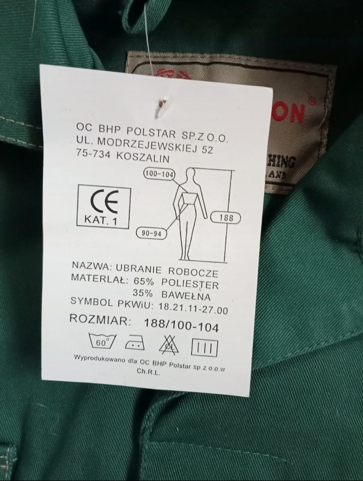 Ubranie robocze ogrodniczki i bluza