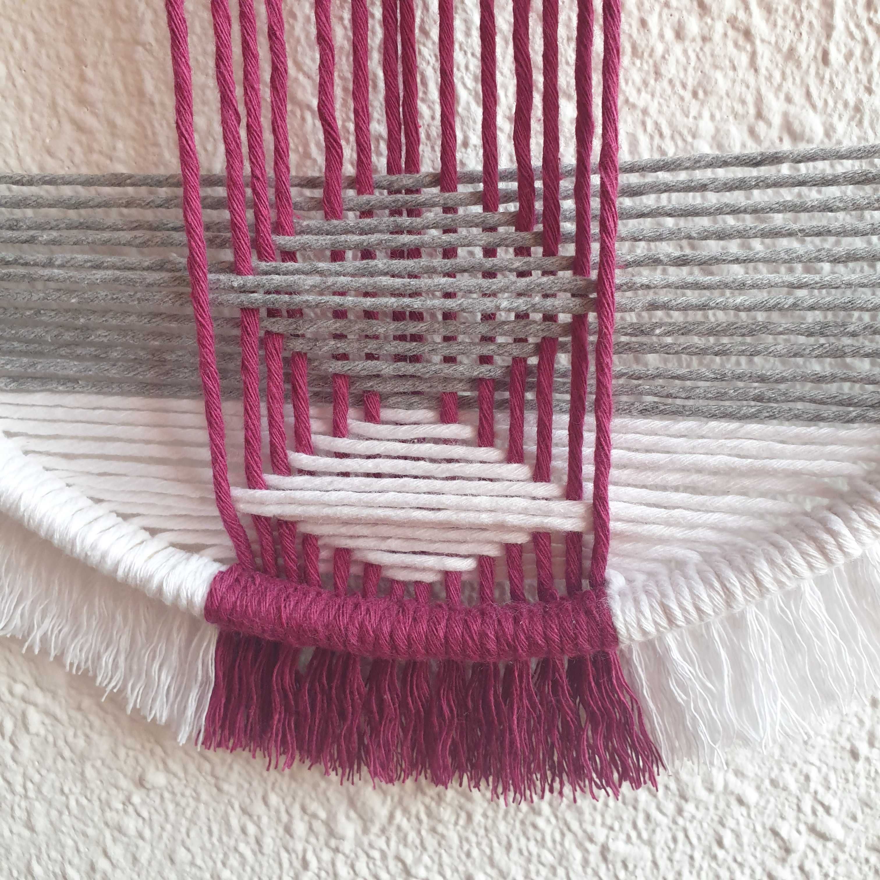 Decoração de parede em macrame