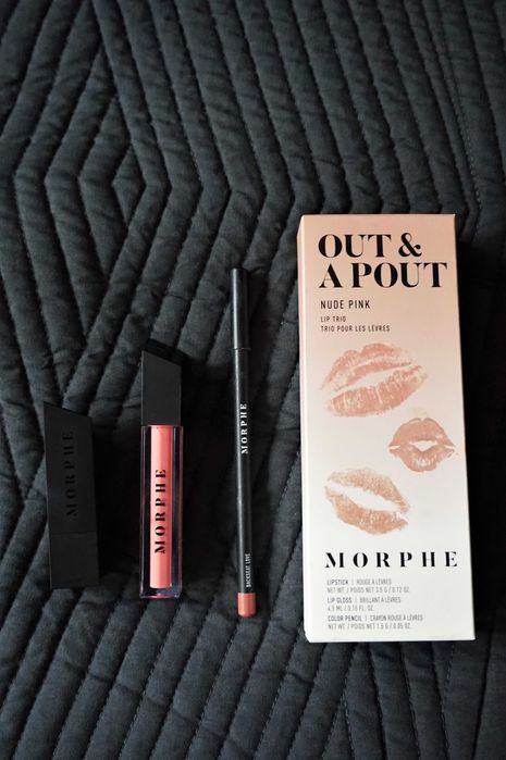 Morphe Out & A Pout zestaw do makijażu szminka konturówka błyszczyk