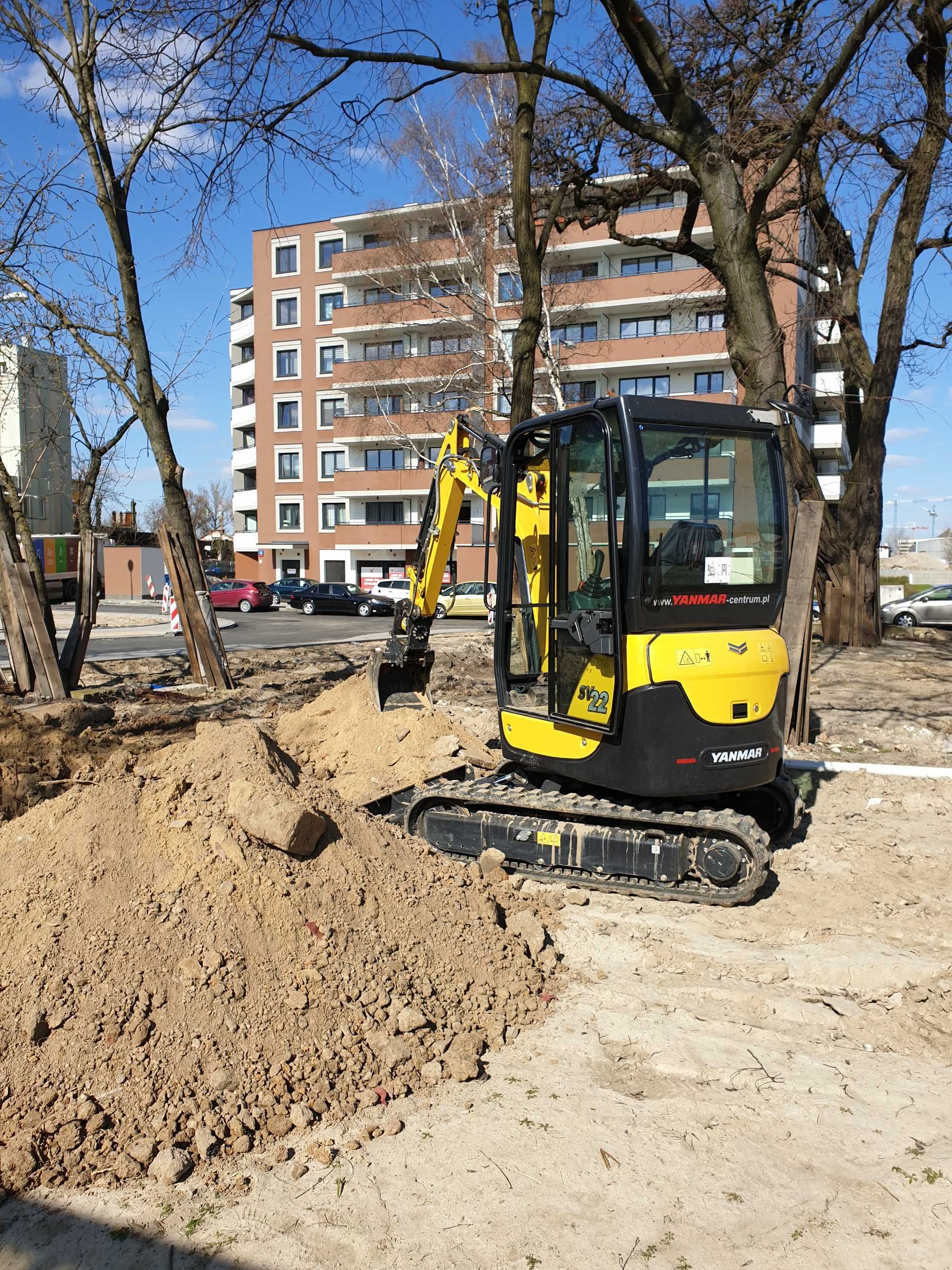 Usługi minikoparką, koparko-ładowarką, młot, wiertnica, kucie betonu