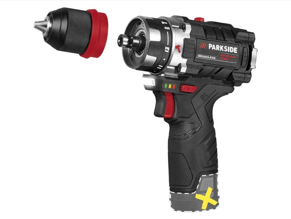 Aparafusadora 45Nm com percussão 12v Parkside