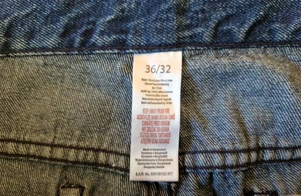 Джинси чоловічі F&F BASICS розмір W36 L32 ORIGINAL (нові)