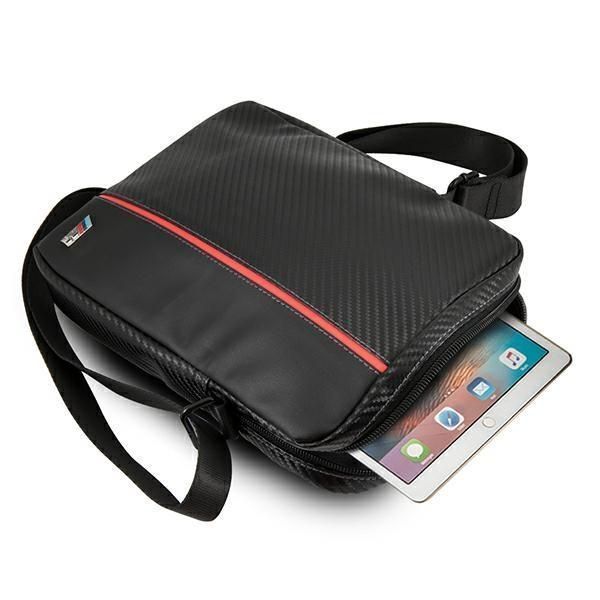 Torba na Tablet 10" BMW Carbon / Red Stripe - Elegancka Czarny
