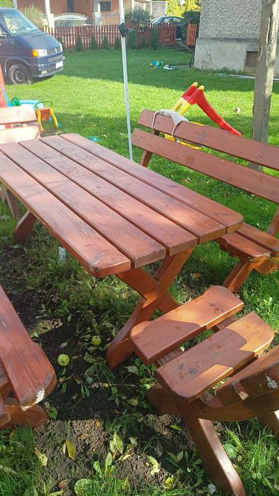 Meble ogrodowe lite drewno