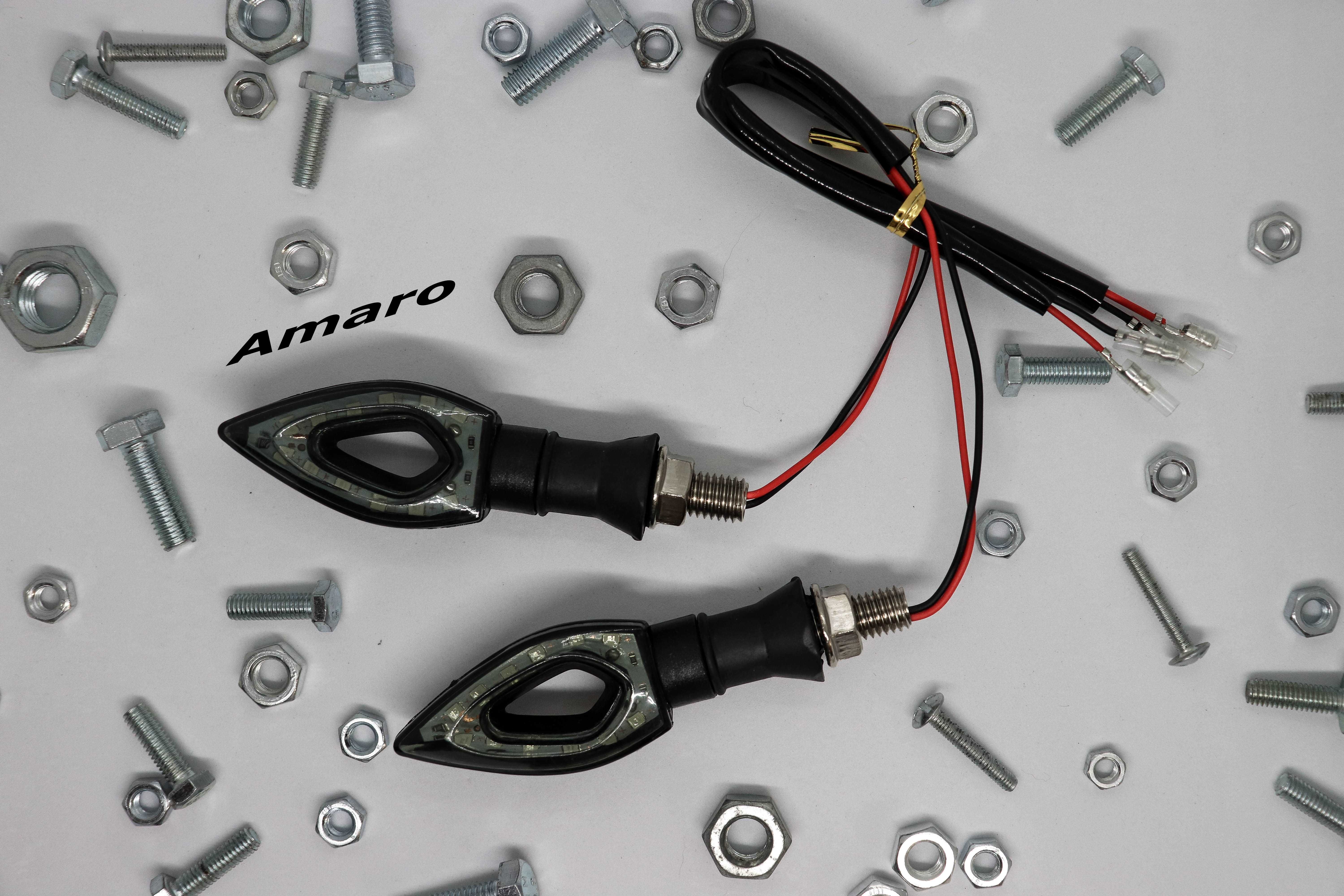 2 Piscas em Led Universais para Moto (Pretos)| NOVOS