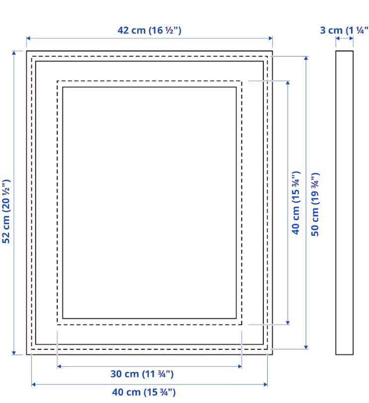 Ramka, rama czarna IKEA 40x50 cm – 2 sztuki