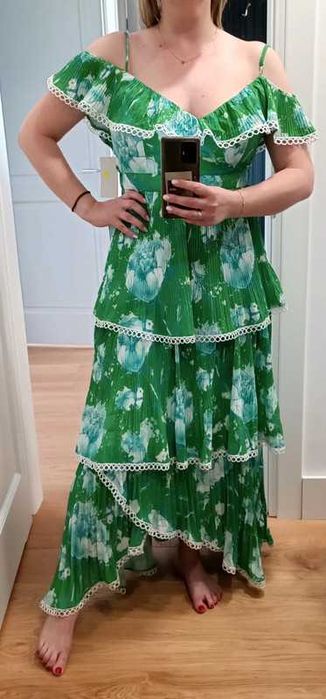 Piękna sukienka w stylu hiszpańskim r. L firmy Flam Mode, nowa z metką