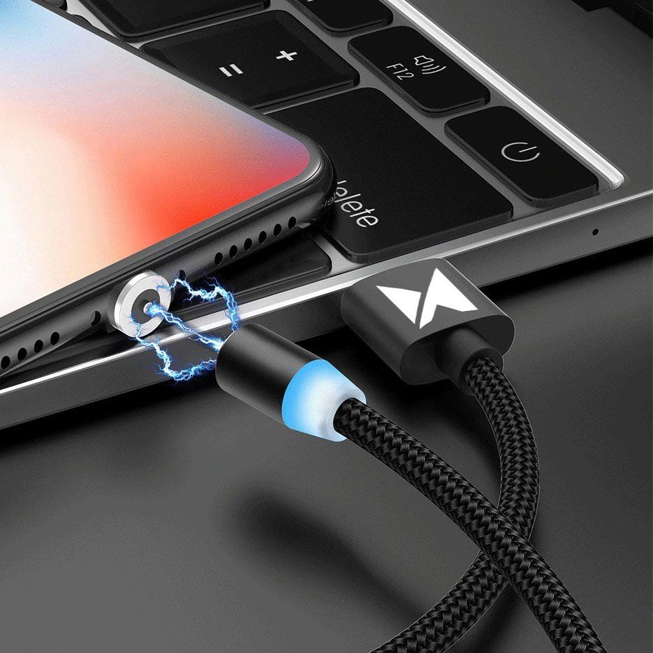 Magnetyczny Kabel USB 3w1 Lightning / USB Typ C / micro USB